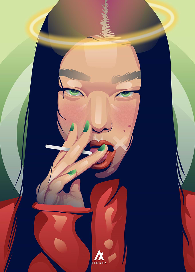 Asian women with candy