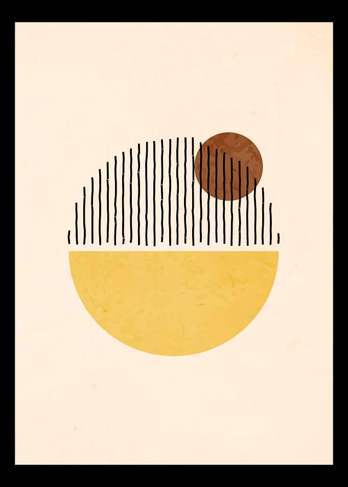 Boho Abstract Shapes Art