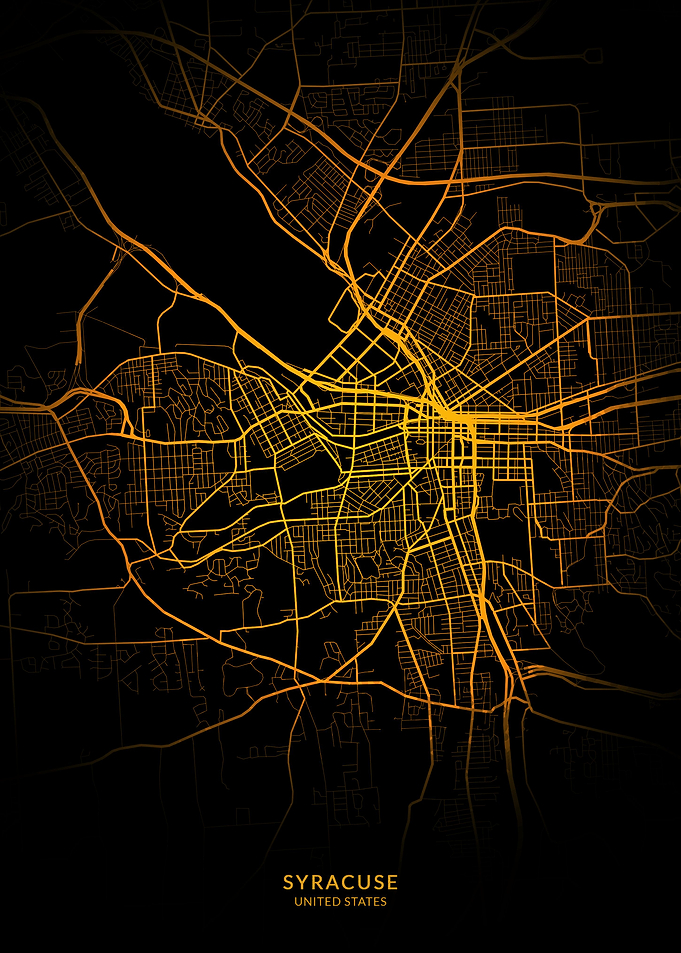 Syracuse City Map Gold
