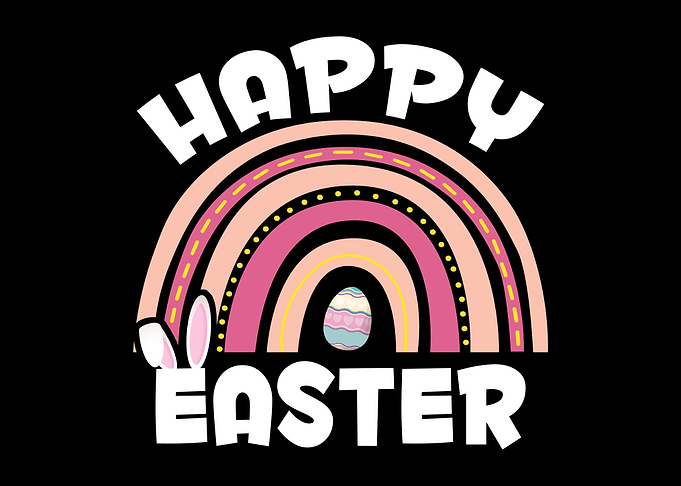 Happy Easter Cute Rainbow