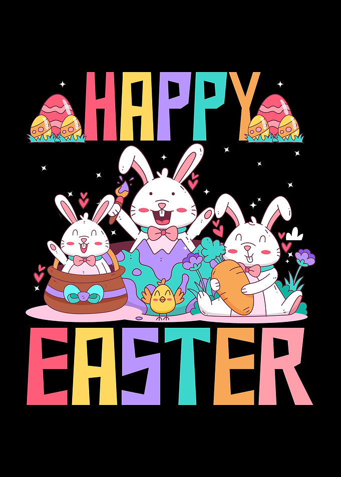 Happy Easter Girls Bunny