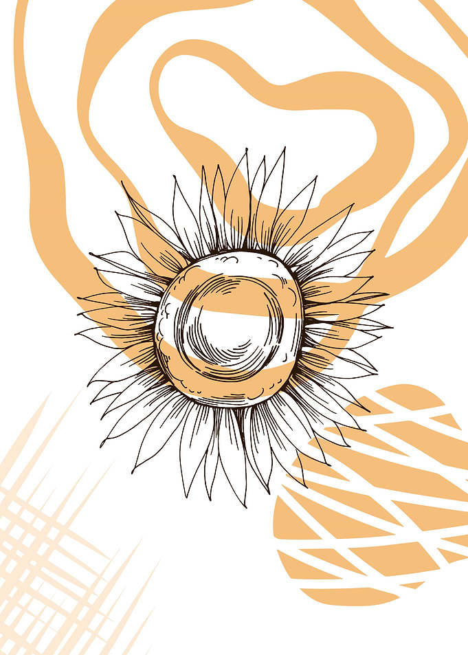 Sunflower Geometric flower