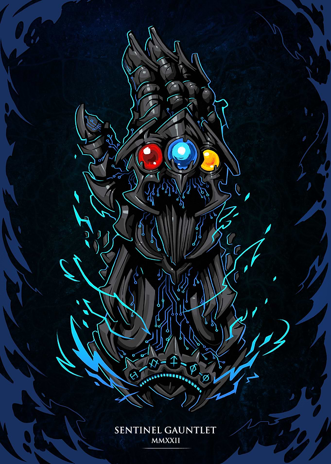 3Color Sent Gauntlet Text