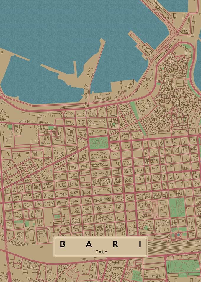 Bari Italy City Map