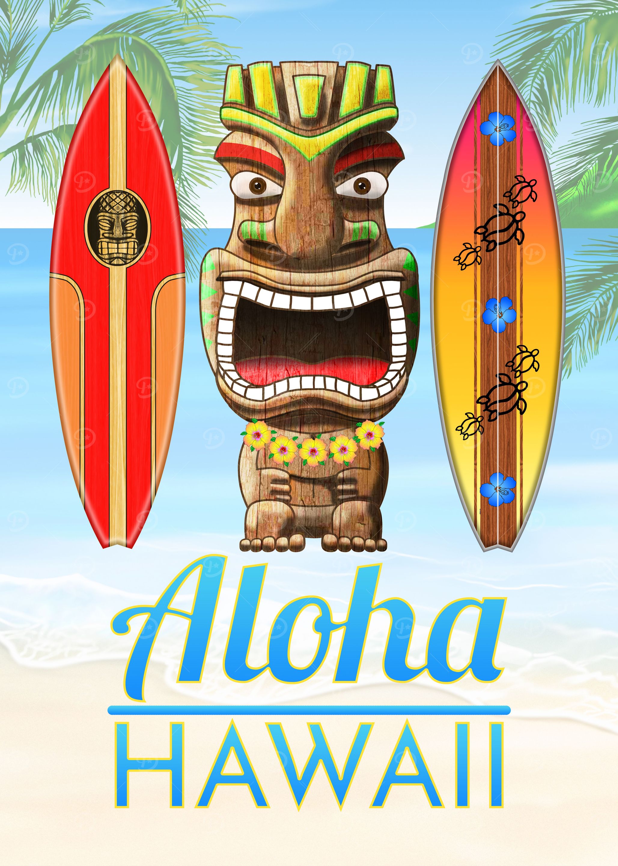 Aloha Hawaii Tiki Statue