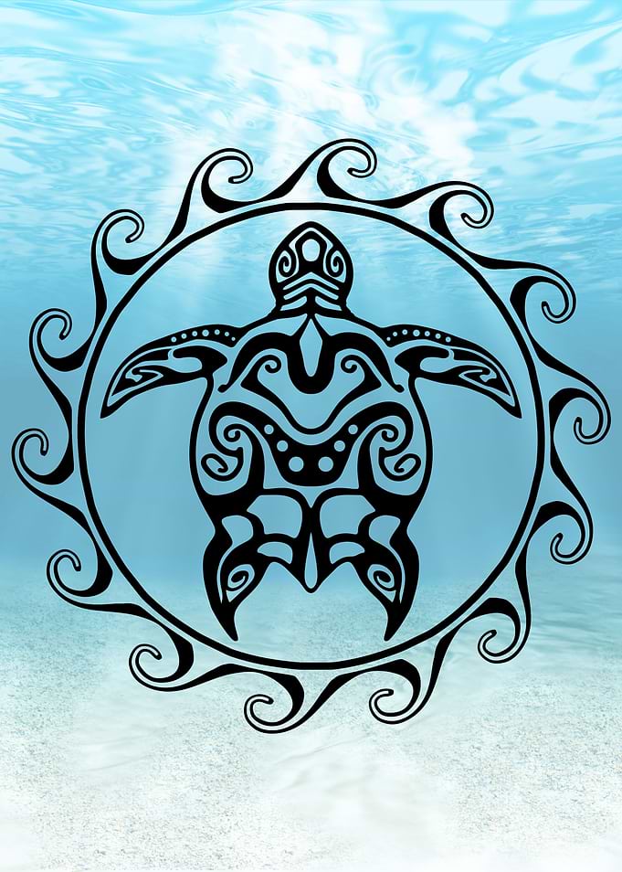 Tribal Turtle Maori Sun