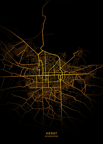 Herat City Map Gold