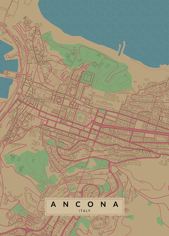 Ancona Italy City Map