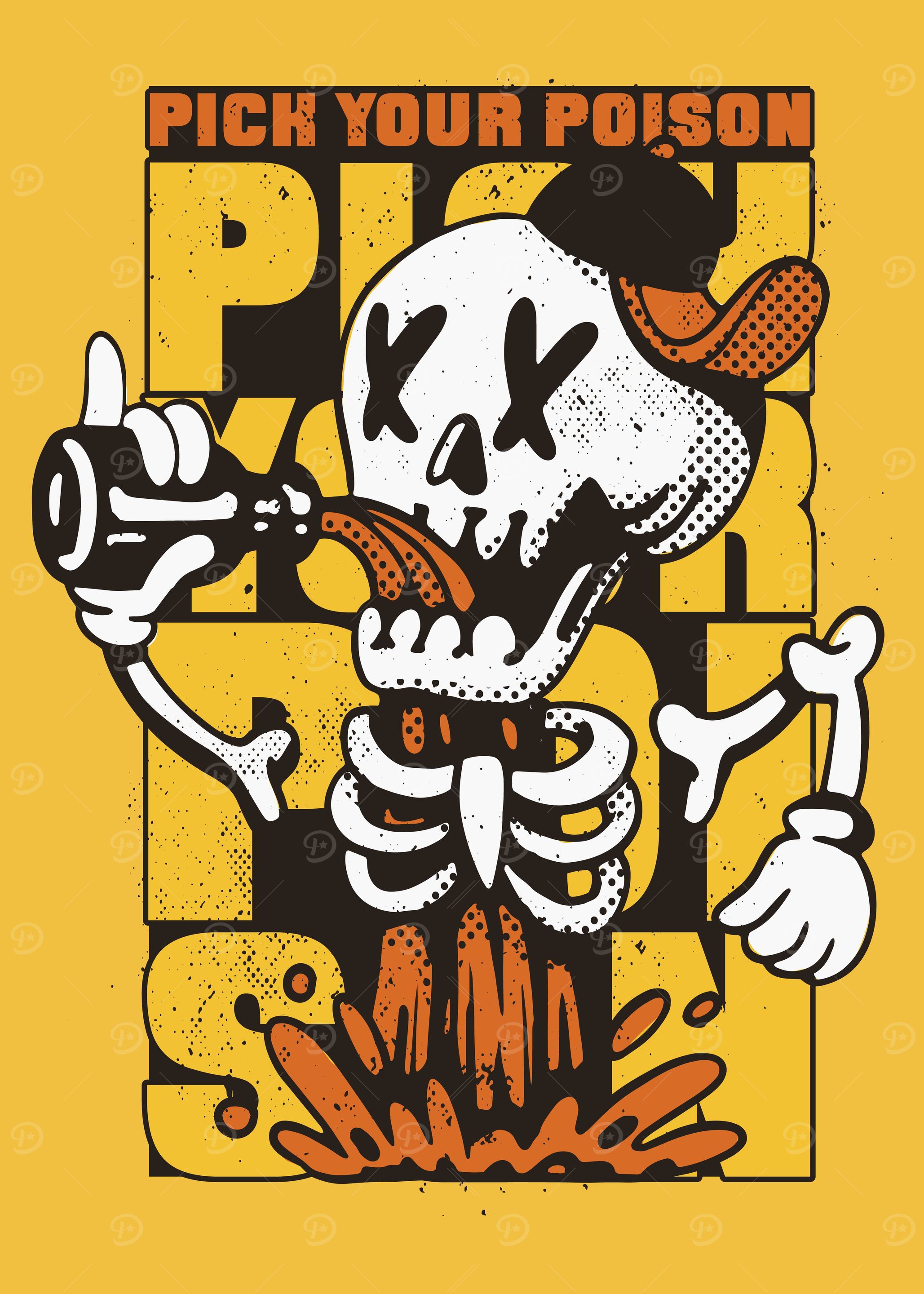 Skeleton poison retro