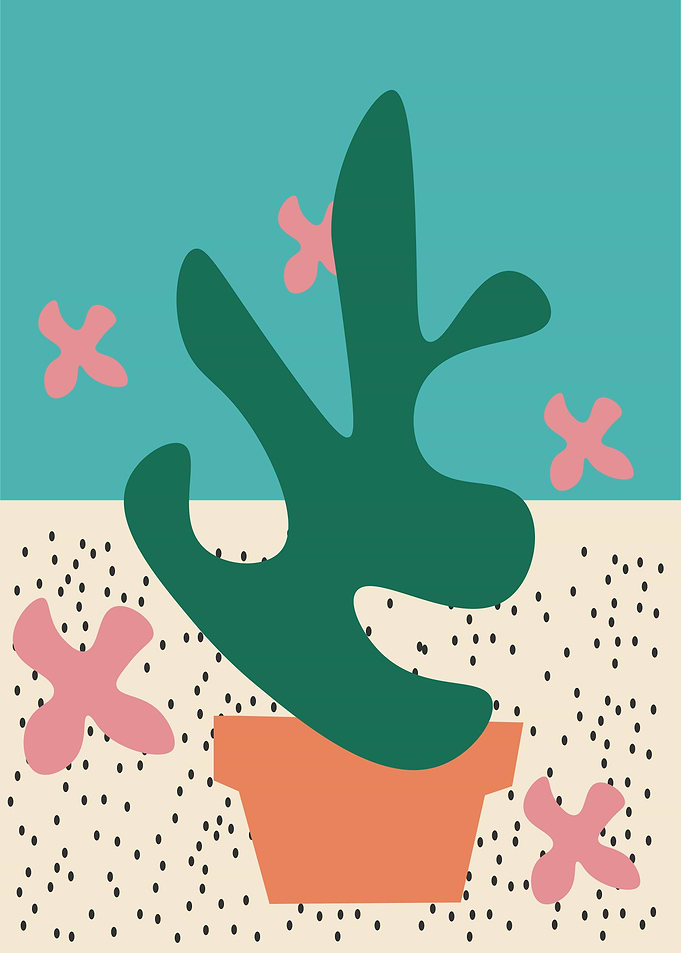 Abstract plant and flower