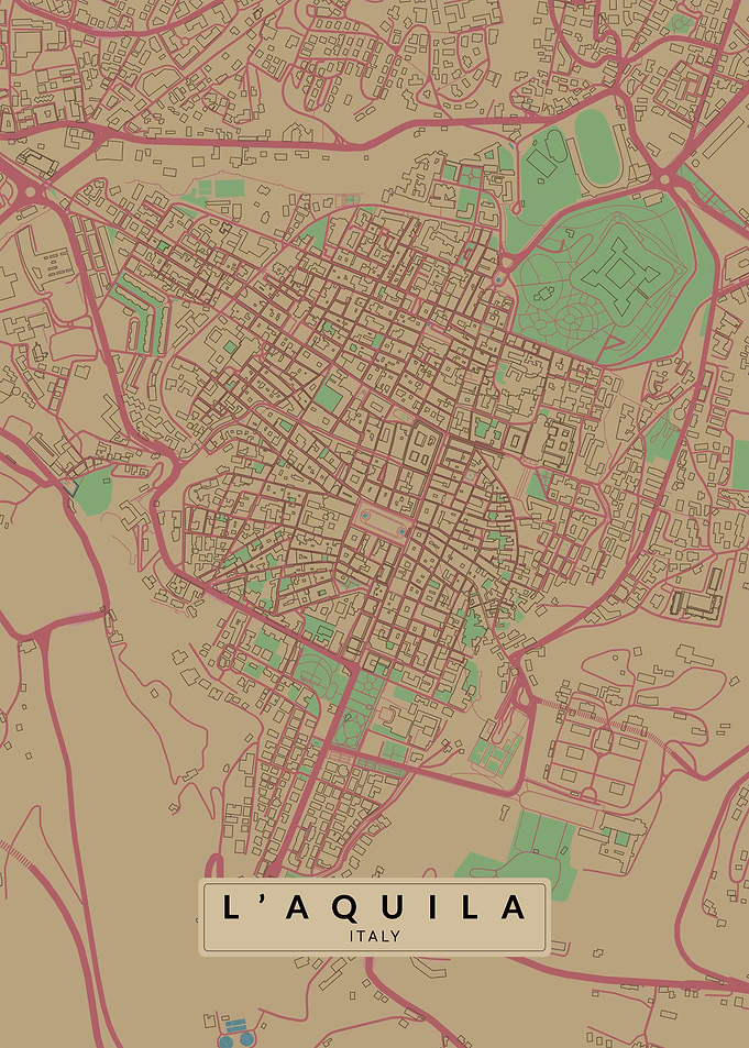 LAquila Italy City Map
