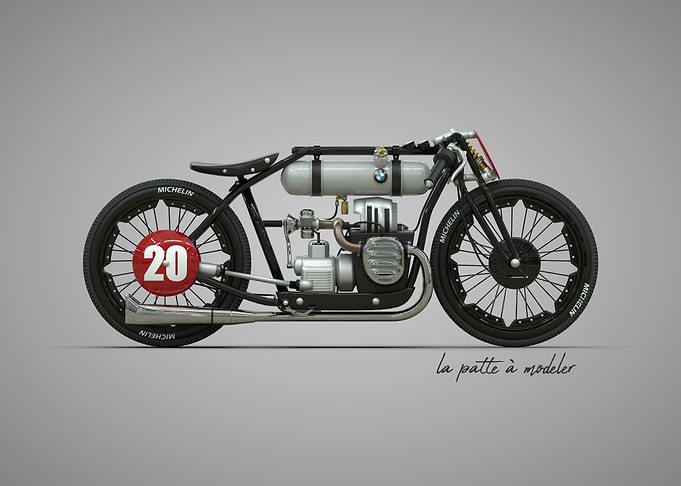 Vintage BMW Motorcycle