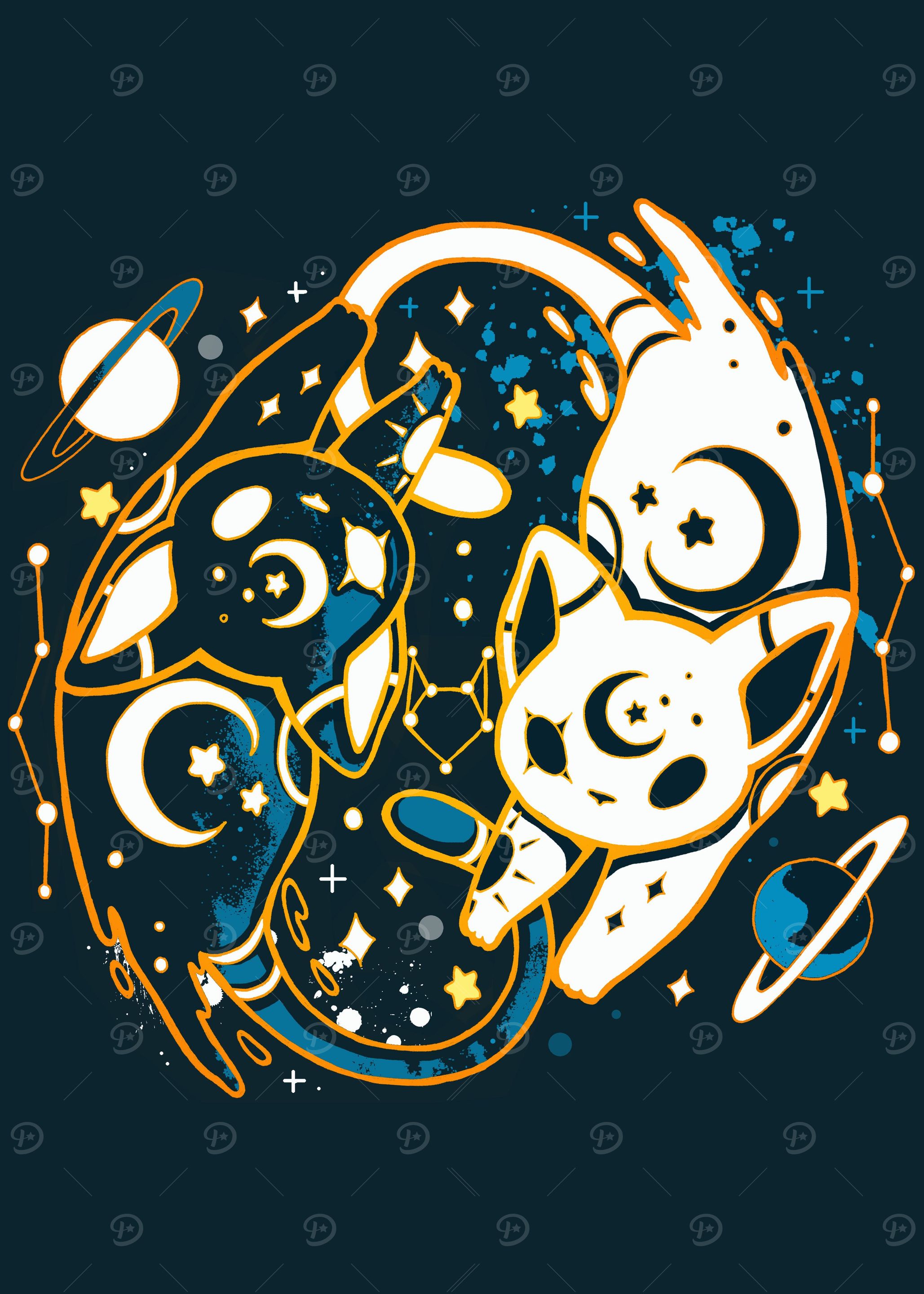 Kitten Moon Stars