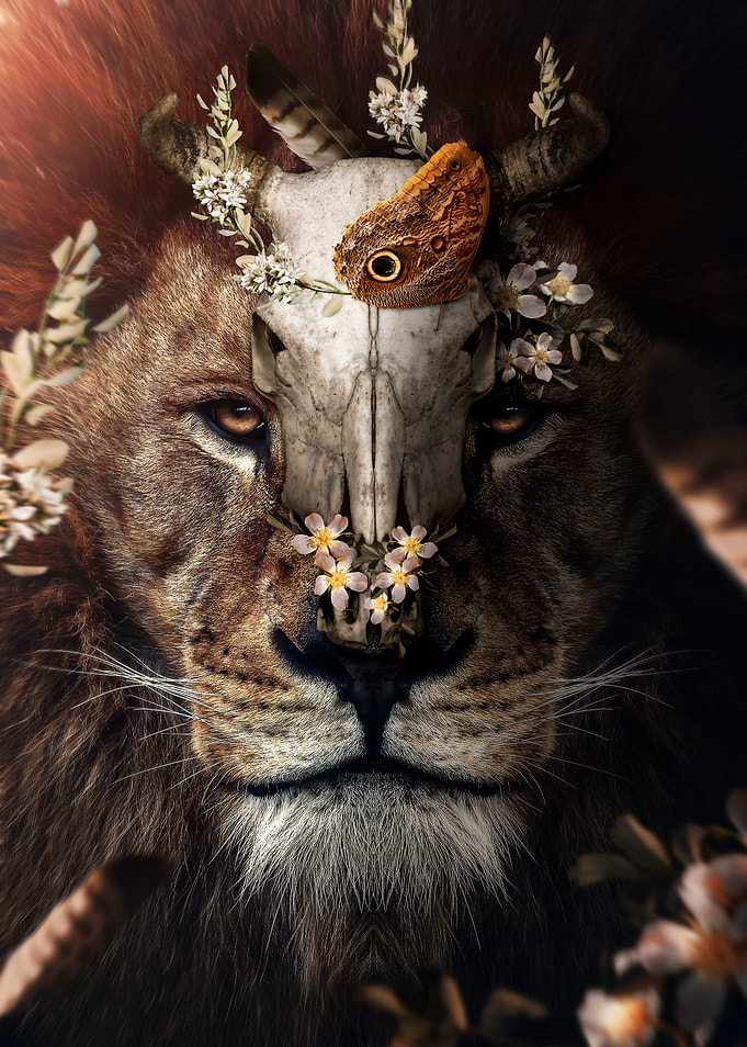 lion king in nature art