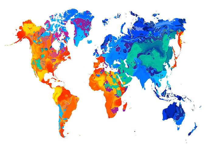 Abstract world map