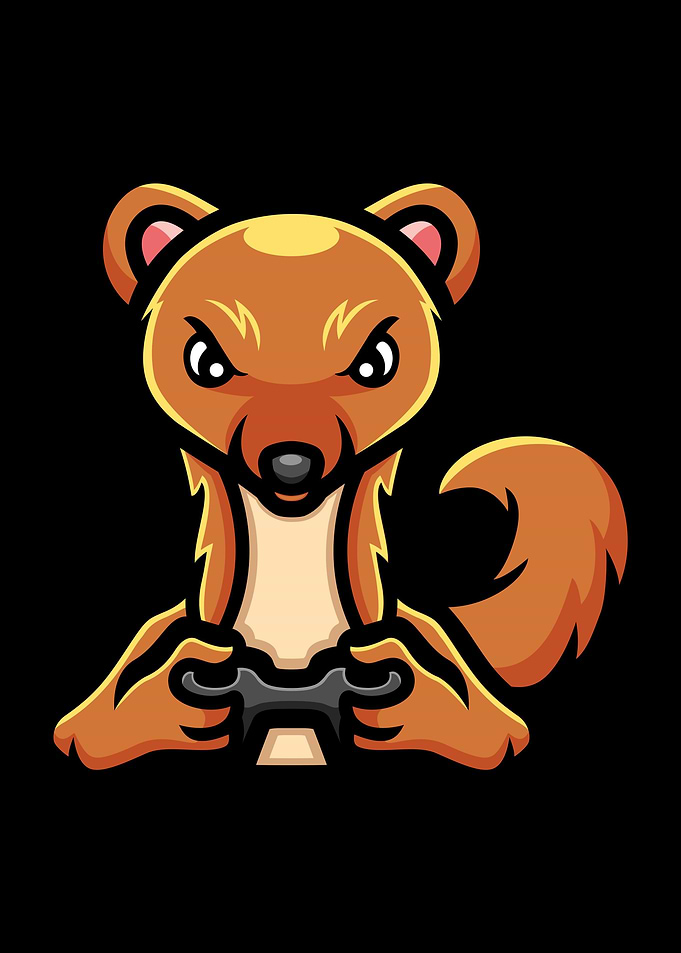 Funny Honey Badger Gamer