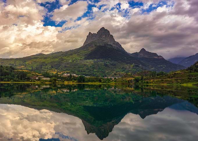 Mountain reflection lake