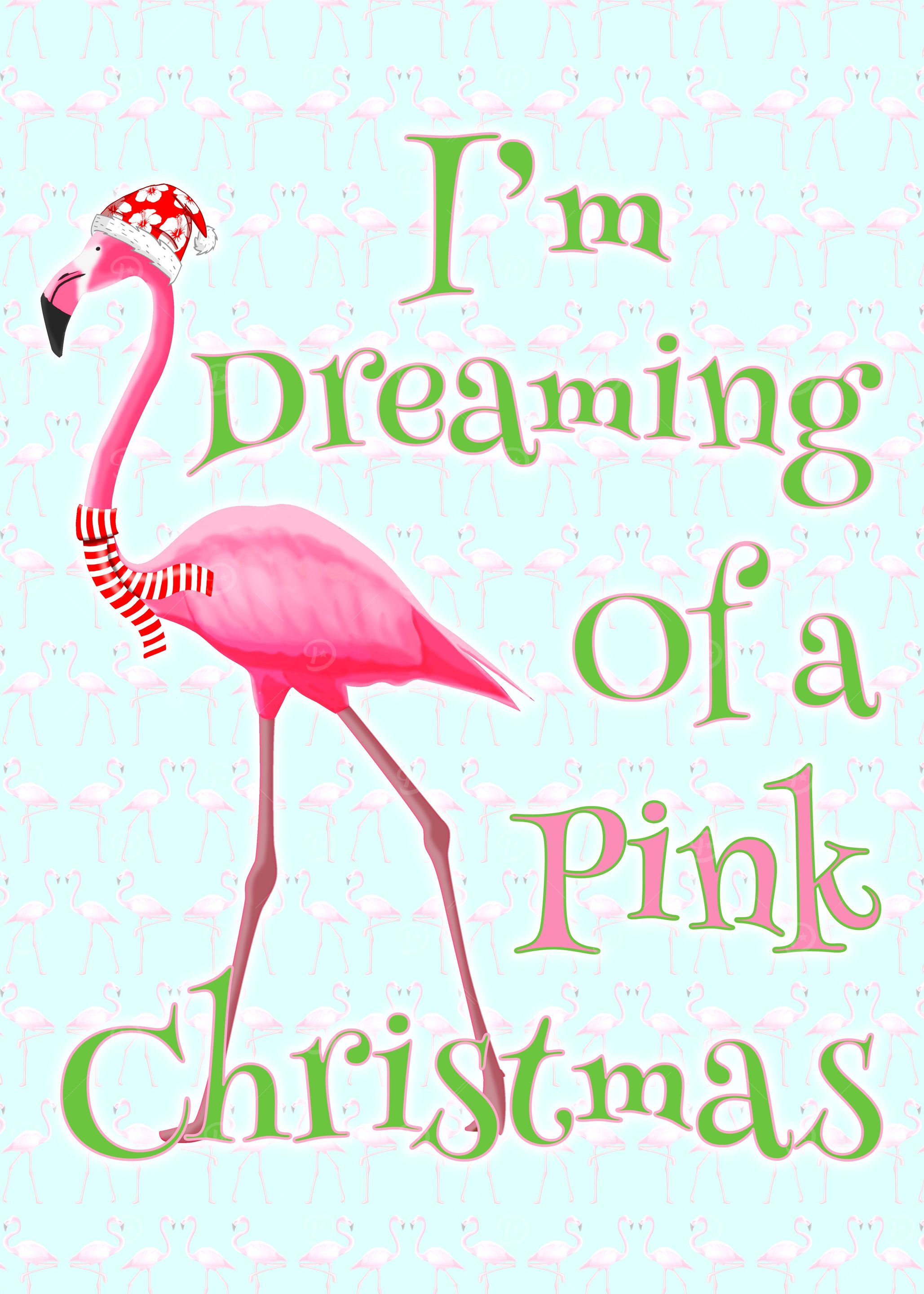 Pink Flamingo Christmas