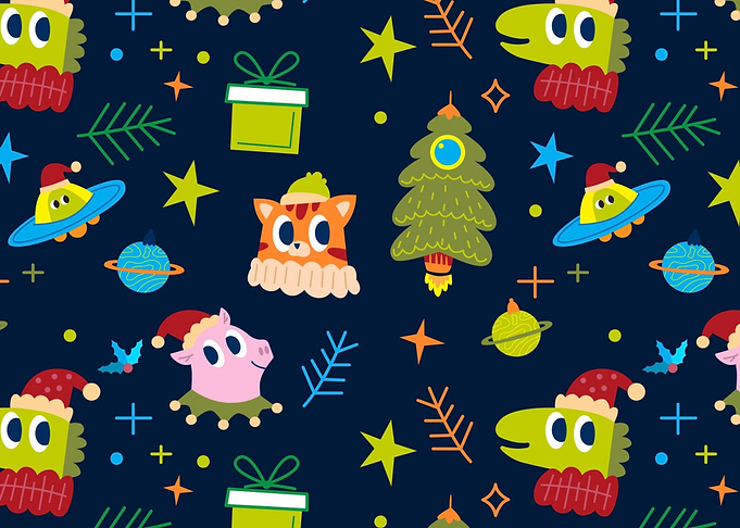 Funny Christmas pattern