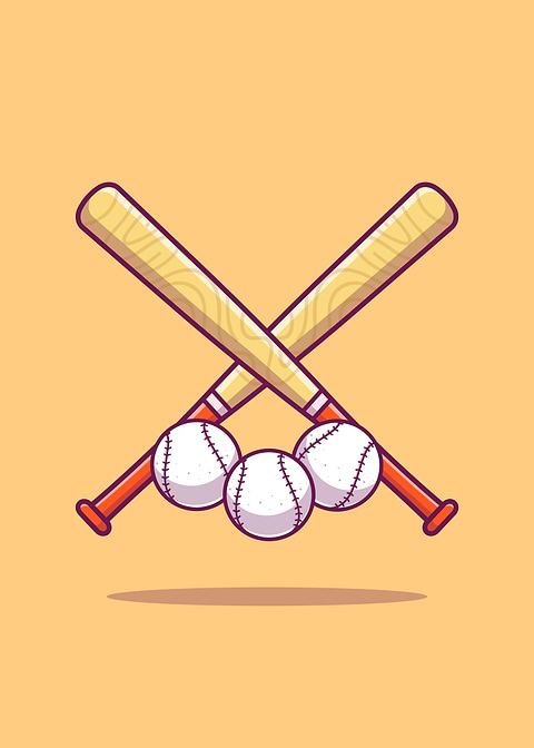 Baseball Stick Cartoon