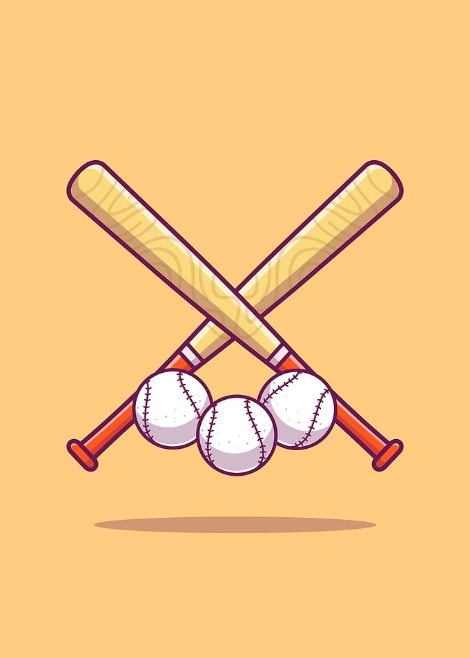 Baseball Stick Cartoon