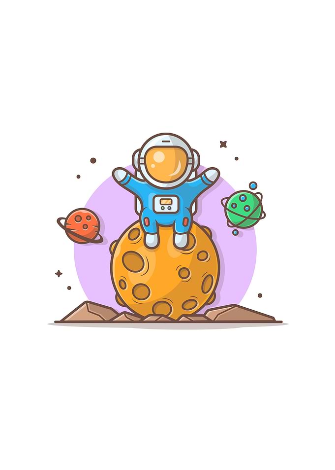 astronaut sitting on moon