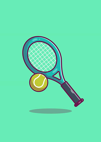 Tennis Ball With Racket