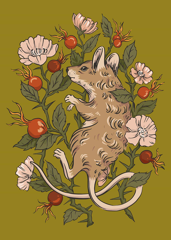 Country mouse floral