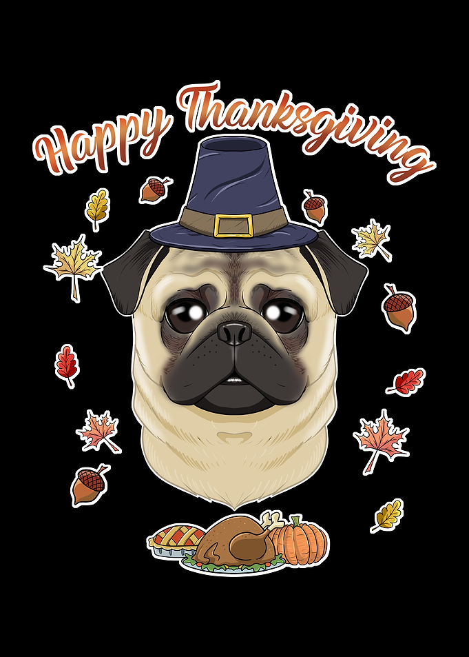 Happy Thanksgiving Pug