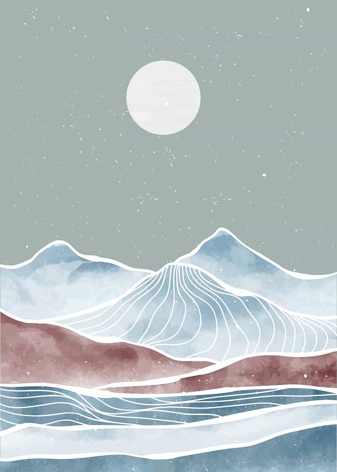 Abstract Mountain art