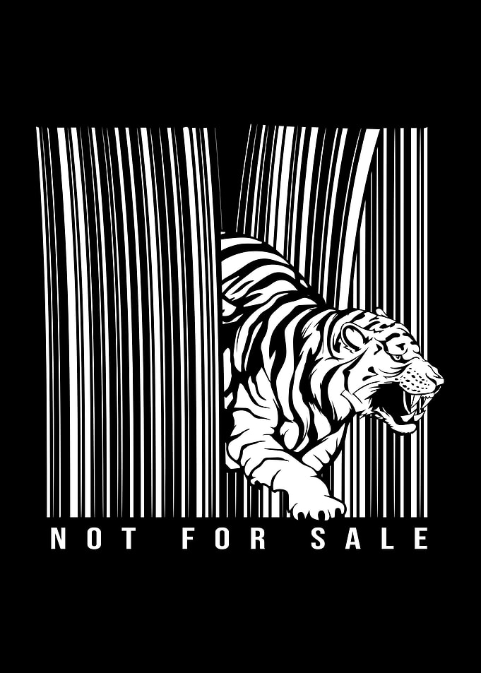 Tiger With Barcode
