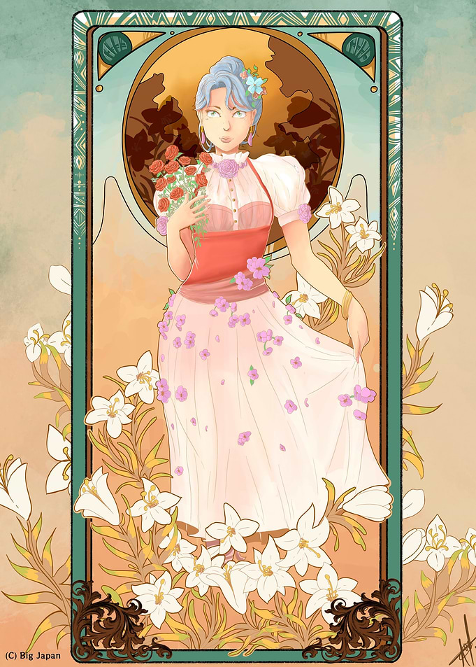 Tarot card the lady