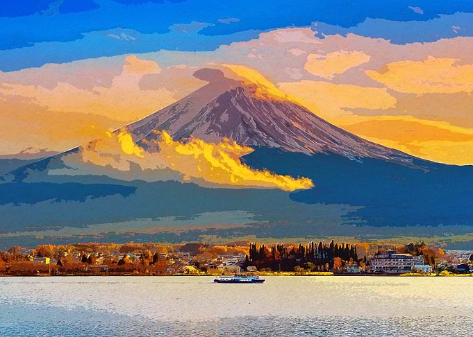 Japan Mountain Sunset