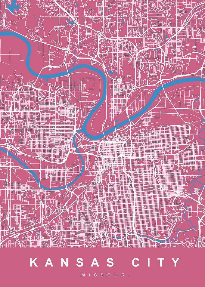 KANSAS CITY Map MISSOURI