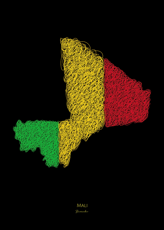 MALI BAMAKO SCRIBBLE ART