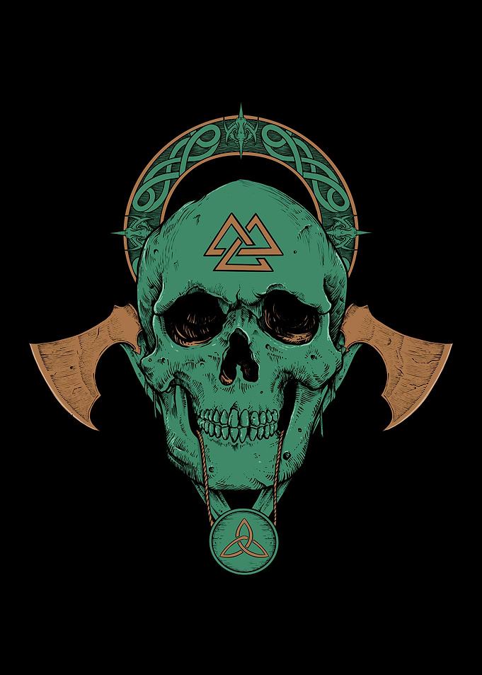 Nordic Skull Viking Pagan