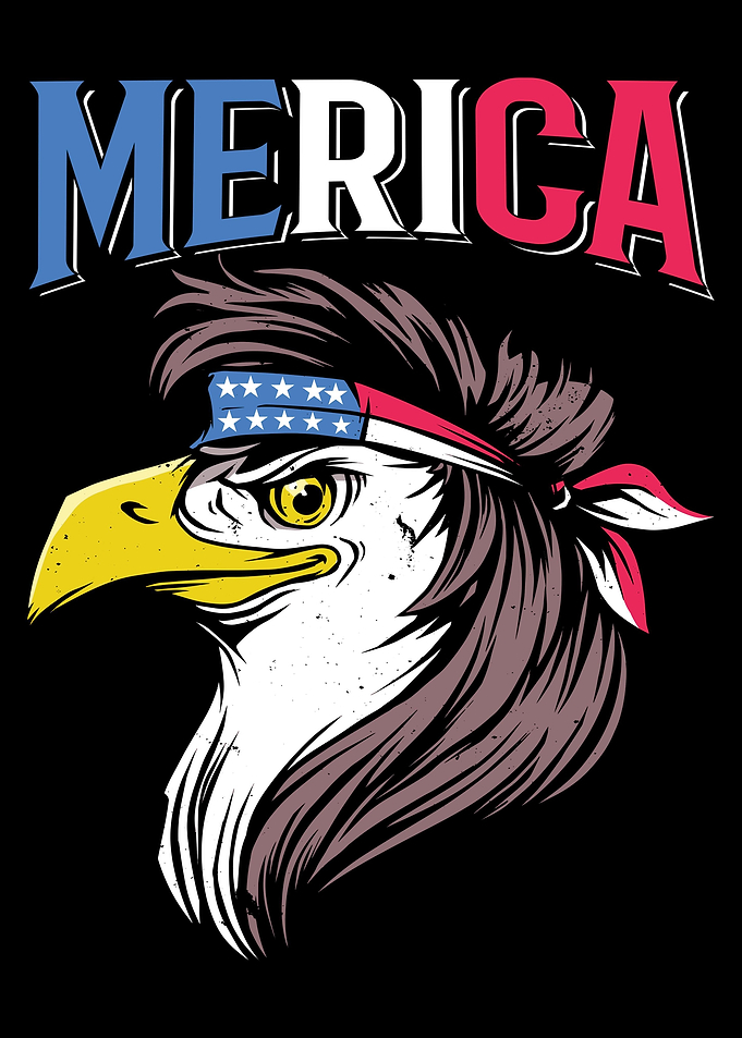 Mullet Eagle American Flag
