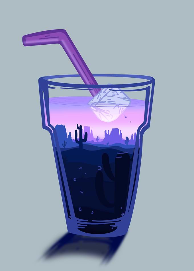 Sahara Sun set cocktail
