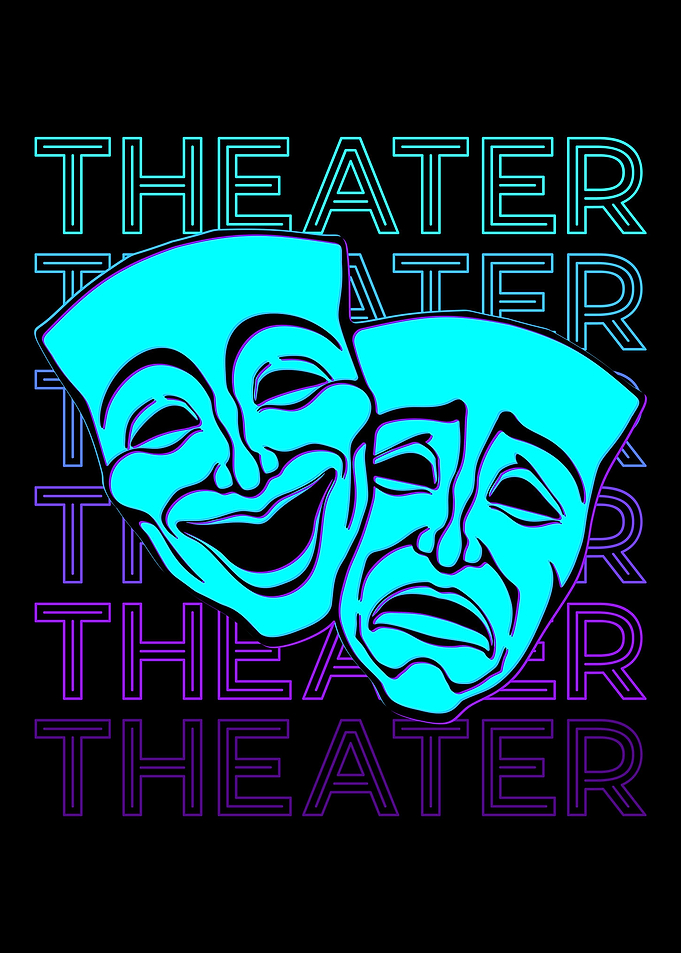 Theater Masks Retro