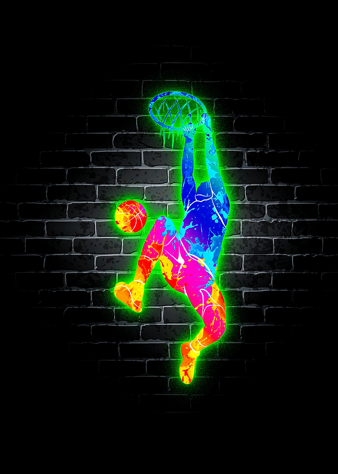 Basketball Player Neon