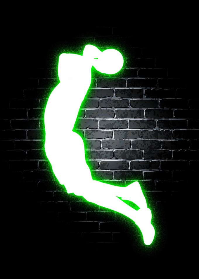 Basketball Player Neon