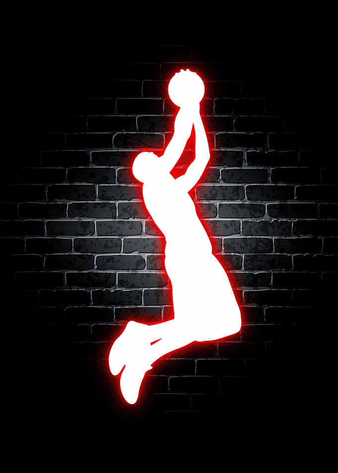 Basketball Player Neon