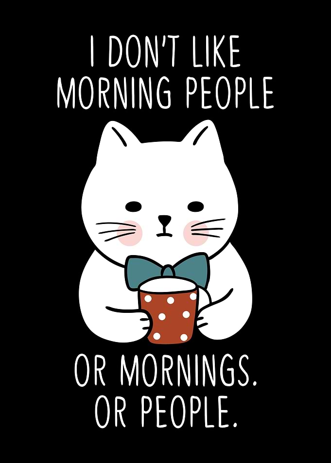 Moody Cat Morning People