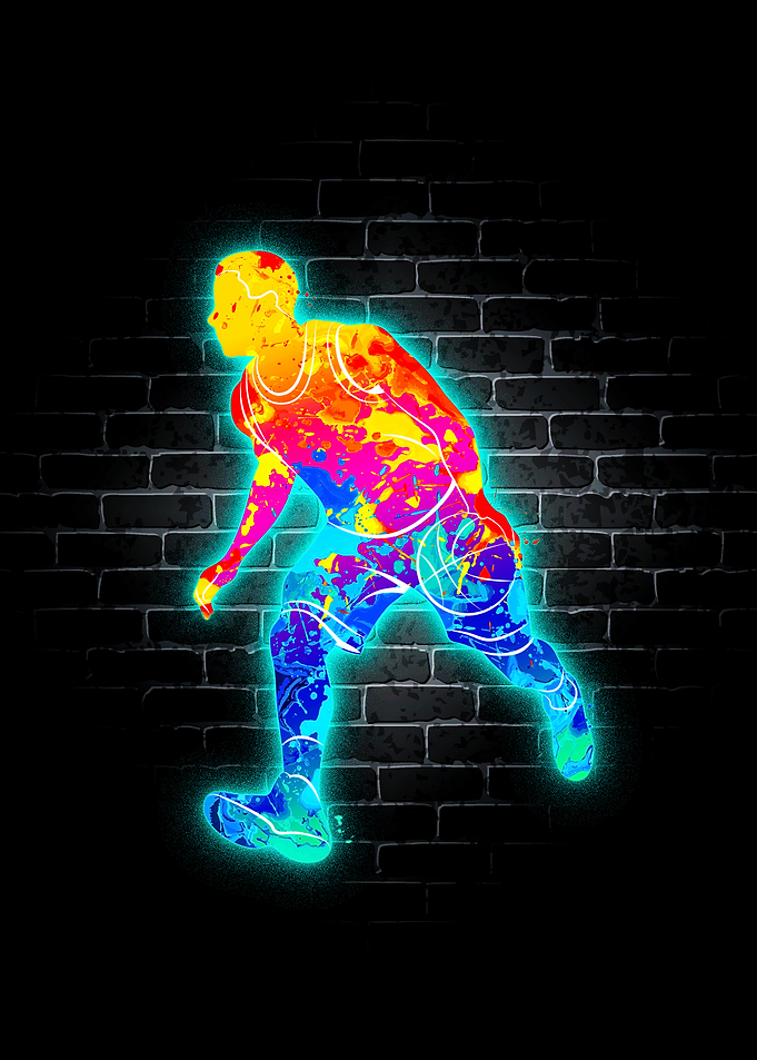 Basketball Player Neon