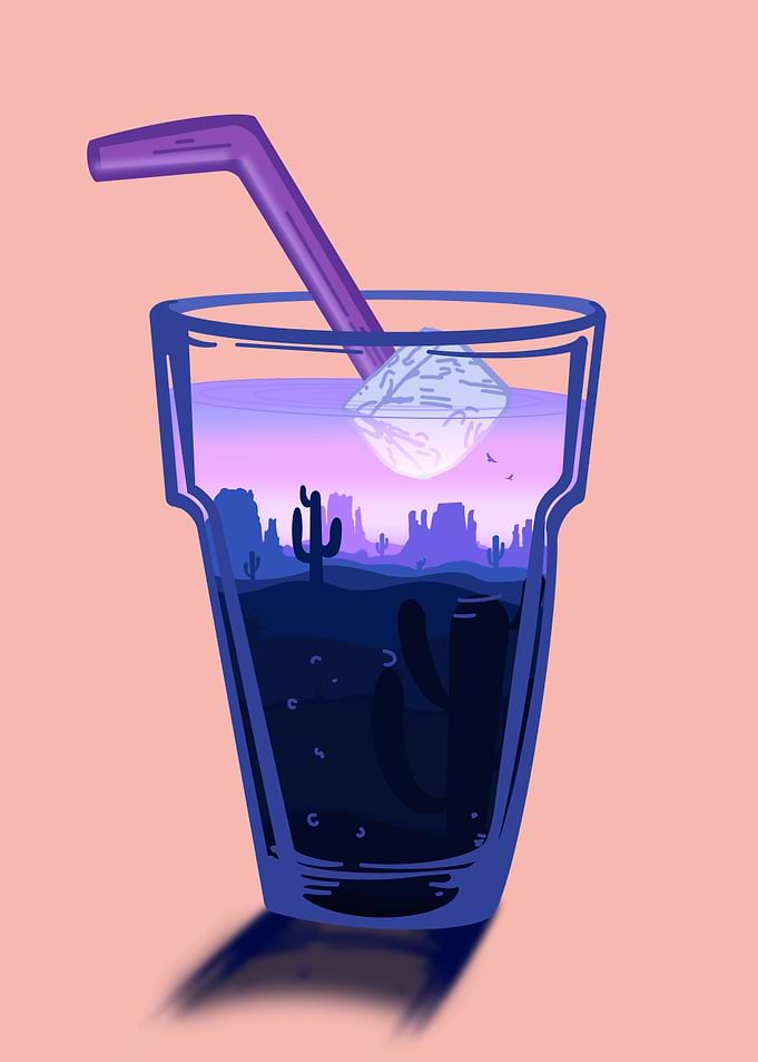 Desert sun rise cocktail