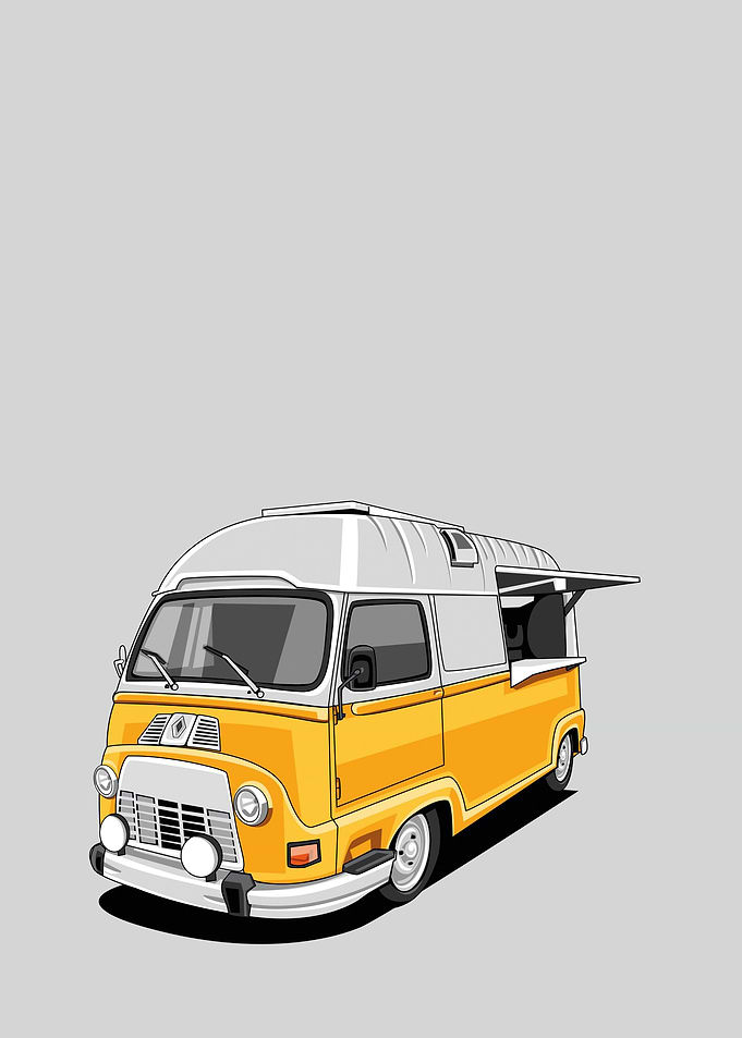 volkswagen T2 yellow