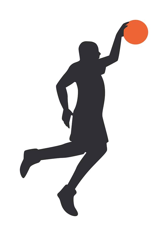 Silhouettes of basketball