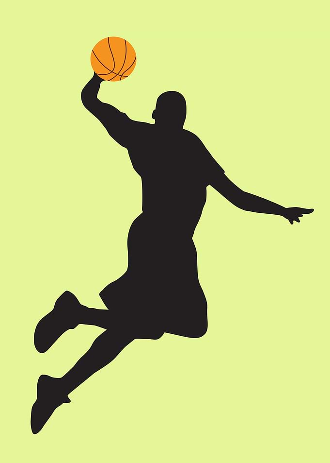 Silhouettes of basketball