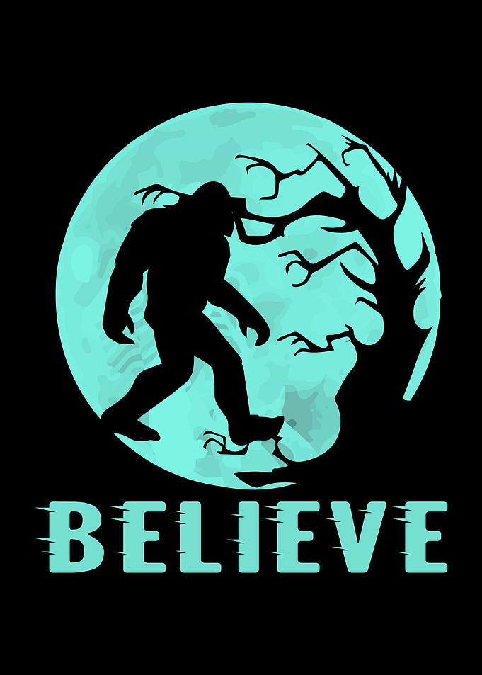 Bigfoot Sasquatch Moon