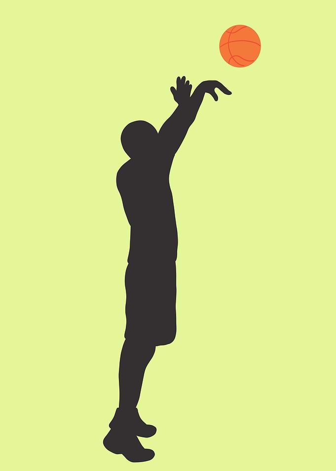 Silhouettes of basketball